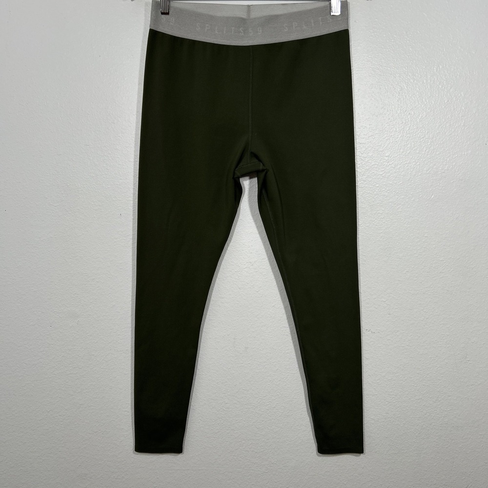 Splits59 Leggings Womens L Green Athleisure Activewear High-Rise Yoga Pants
